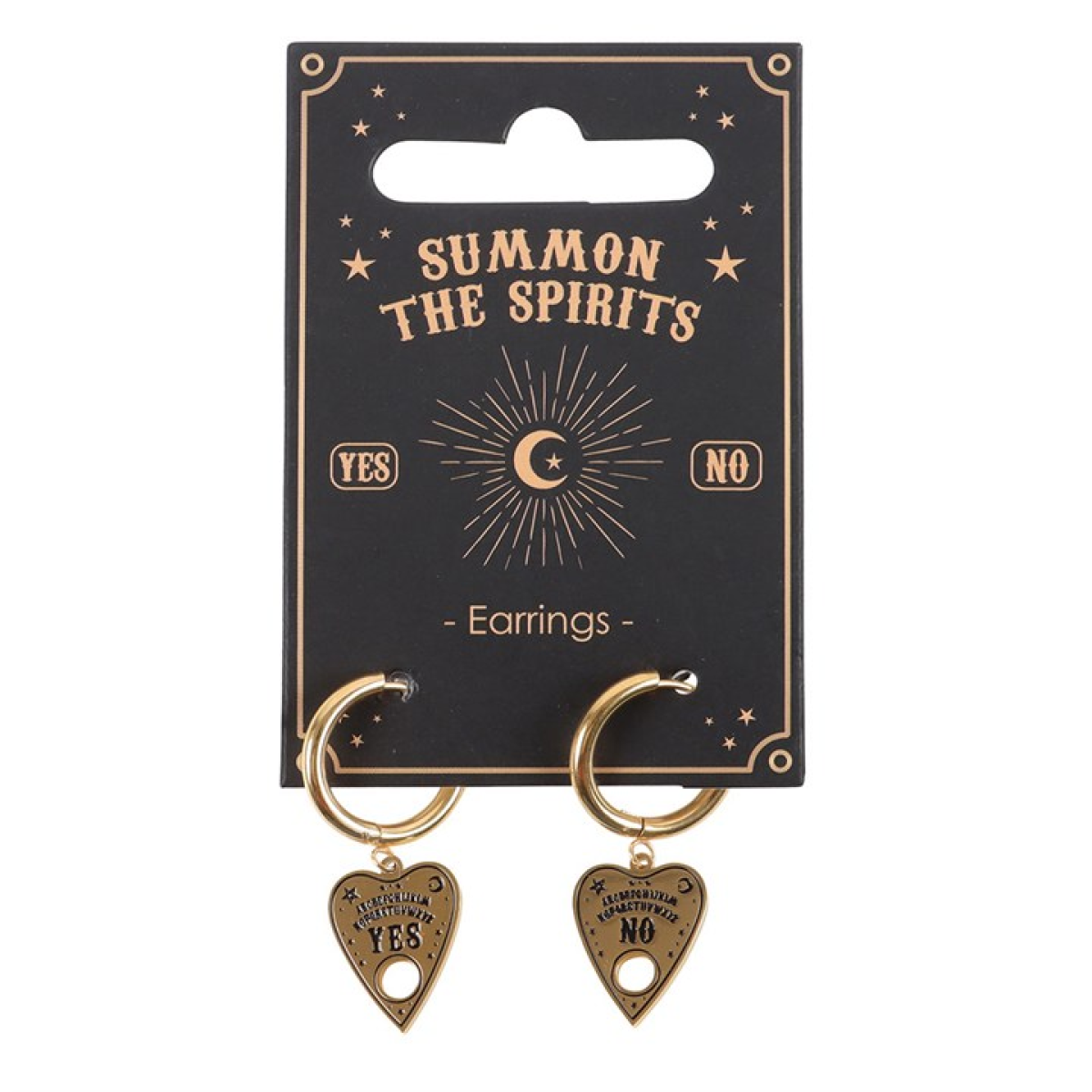 Mystical Talking Board Planchette Dangle Hoop Earrings