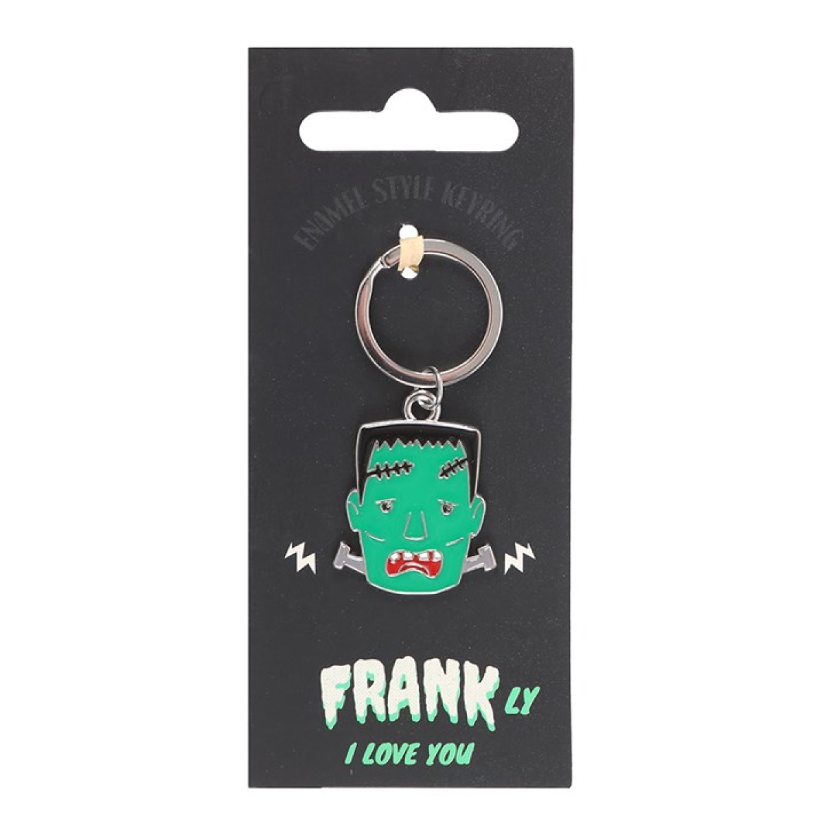 Frankenstein Enamel Keyring: Spooky & Fun Halloween Accessory