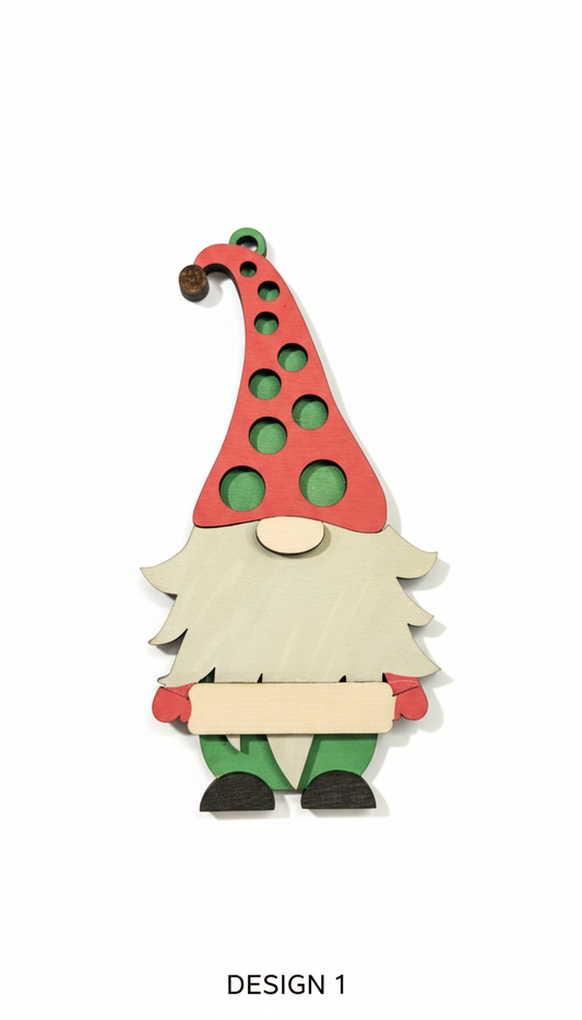 DIY paint your own Christmas gonk wooden decoration kit UK