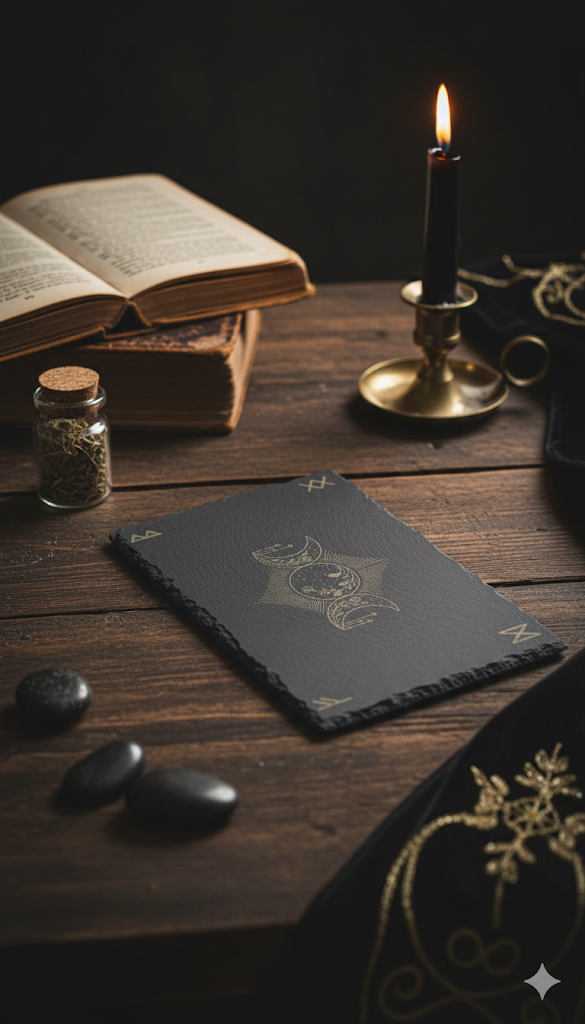 Lunar Empowered Slate Altar Tile | Ritual Plate & Intentional Centerpiece (Choose Design & Size)