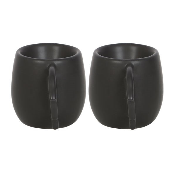 Bat Wing Black Egg Cups (Pair) - Spooky Gothic Breakfast Serveware