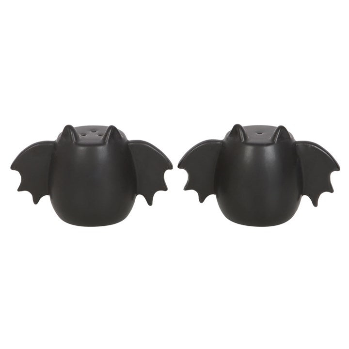 Gothic Bat Wing Salt & Pepper Shaker Set - Quirky Halloween Tableware