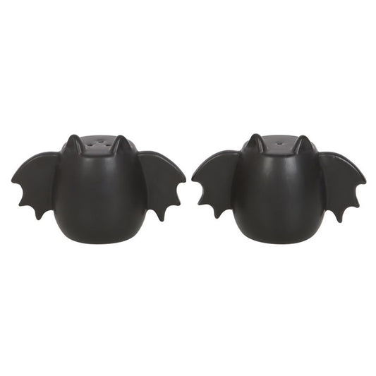 Gothic Bat Wing Salt & Pepper Shaker Set - Quirky Halloween Tableware