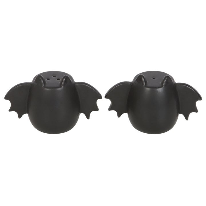 Gothic Bat Wing Salt & Pepper Shaker Set - Quirky Halloween Tableware