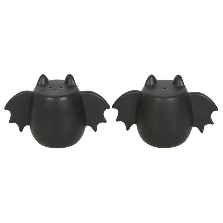 Gothic Bat Wing Salt & Pepper Shaker Set - Quirky Halloween Tableware