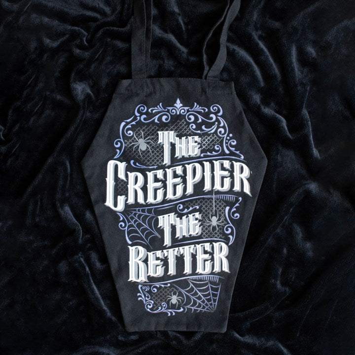 'The Creepier the Better' Coffin Bag - Darkly Dramatic Gothic Statement Piece