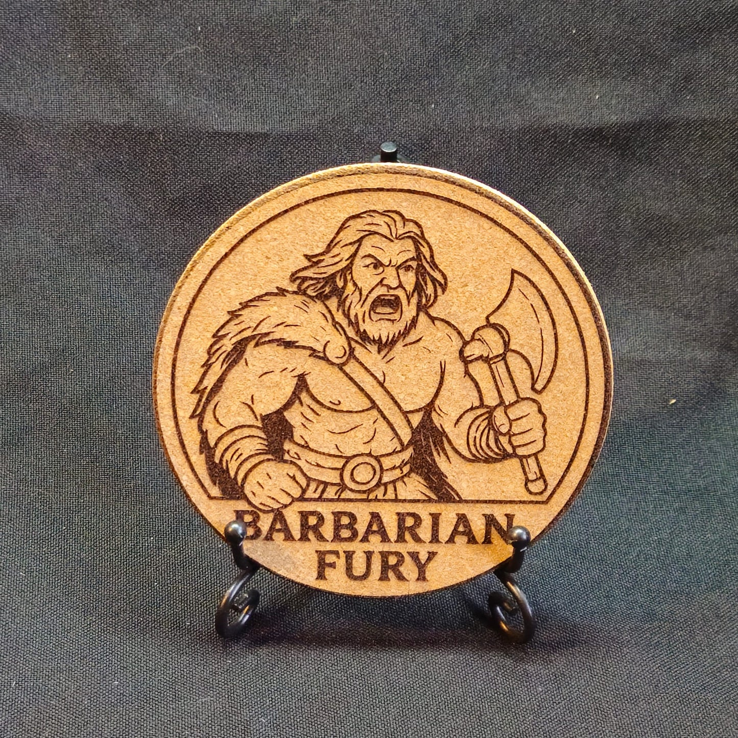 Laser-Engraved TTRPG Cork Coasters