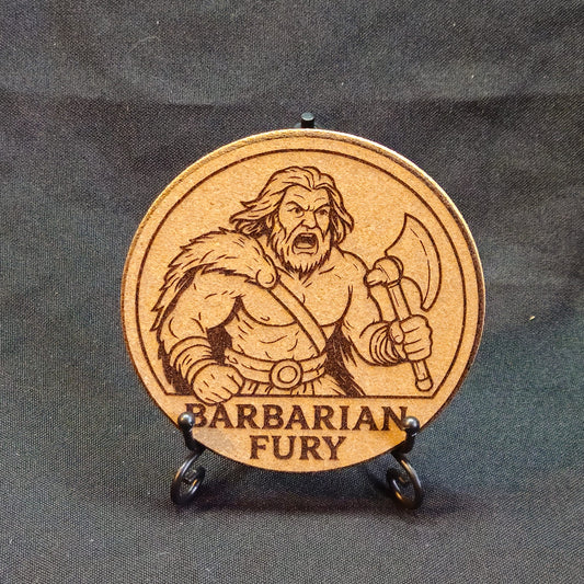 Laser-Engraved TTRPG Cork Coasters