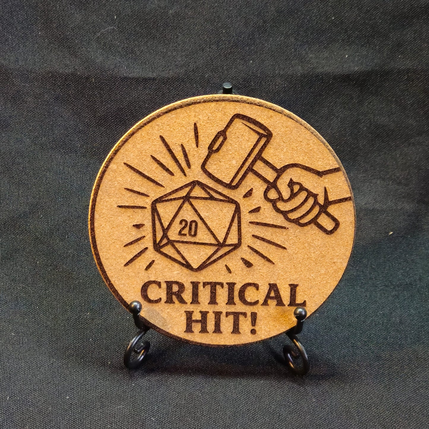 Laser-Engraved TTRPG Cork Coasters