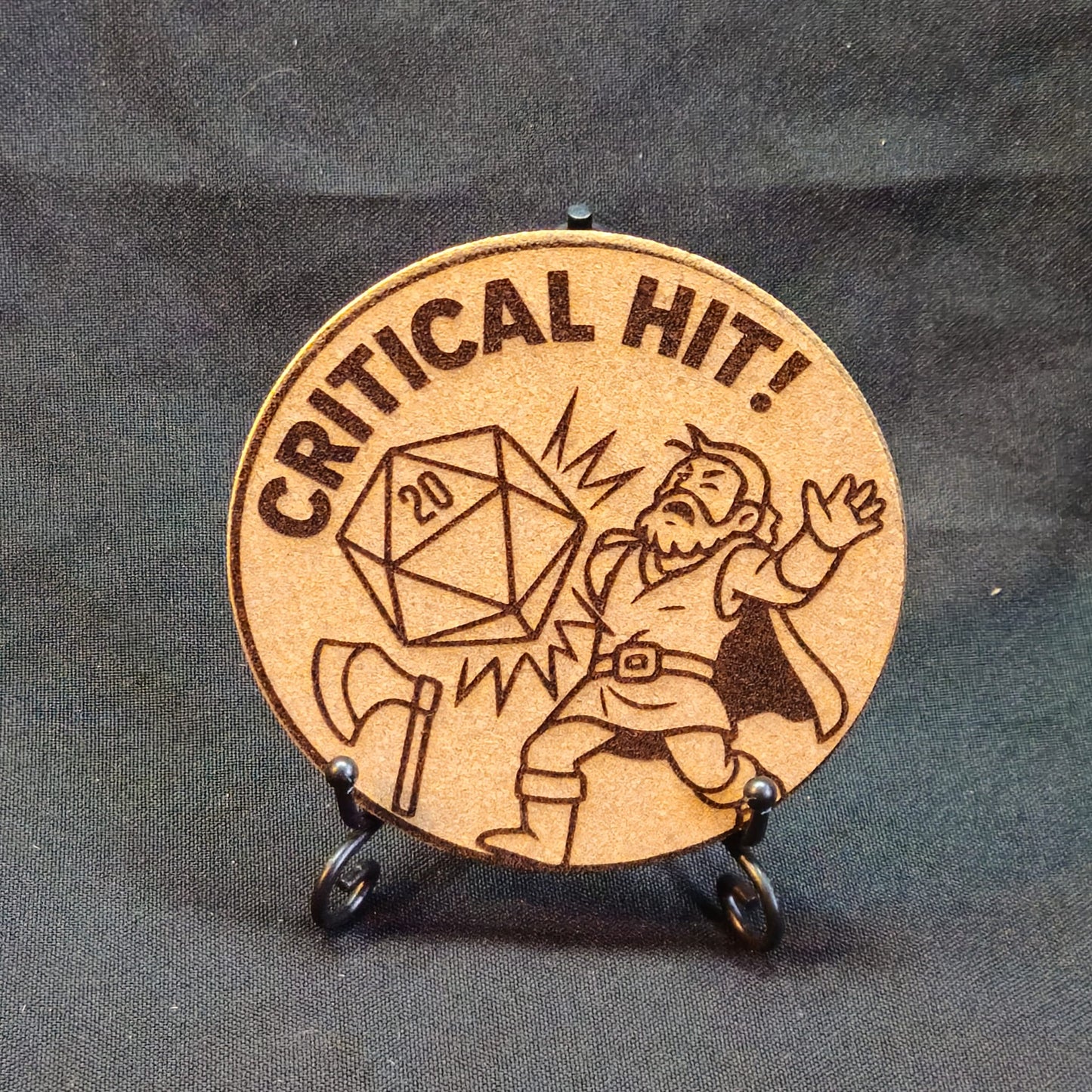 Laser-Engraved TTRPG Cork Coasters