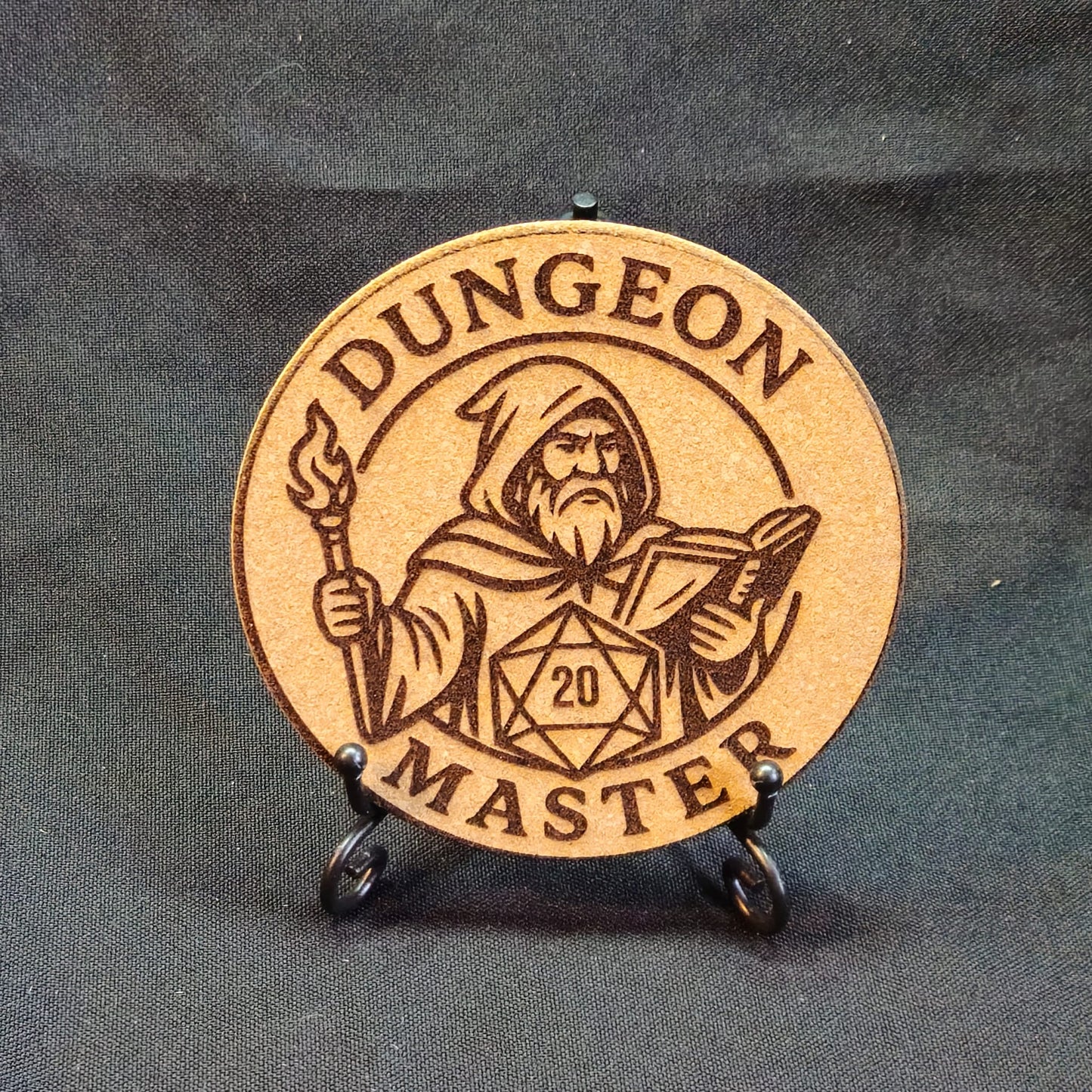 Laser-Engraved TTRPG Cork Coasters