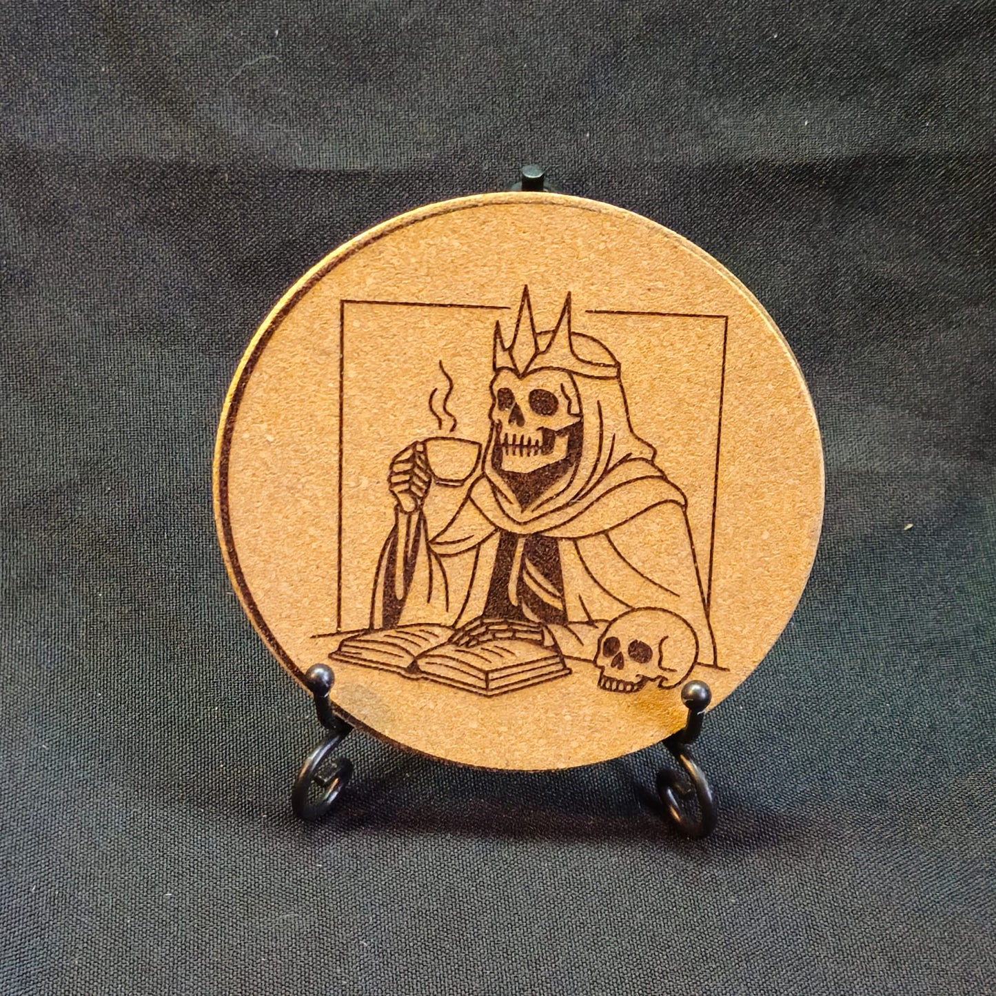 Laser-Engraved TTRPG Cork Coasters