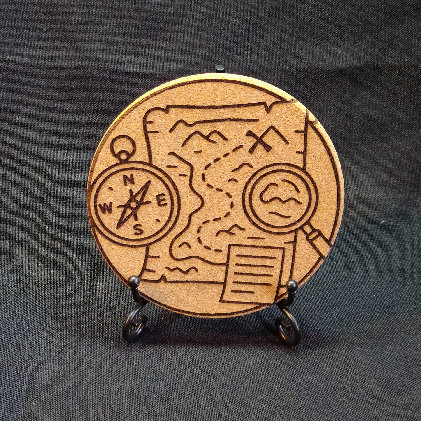 Laser-Engraved TTRPG Cork Coasters