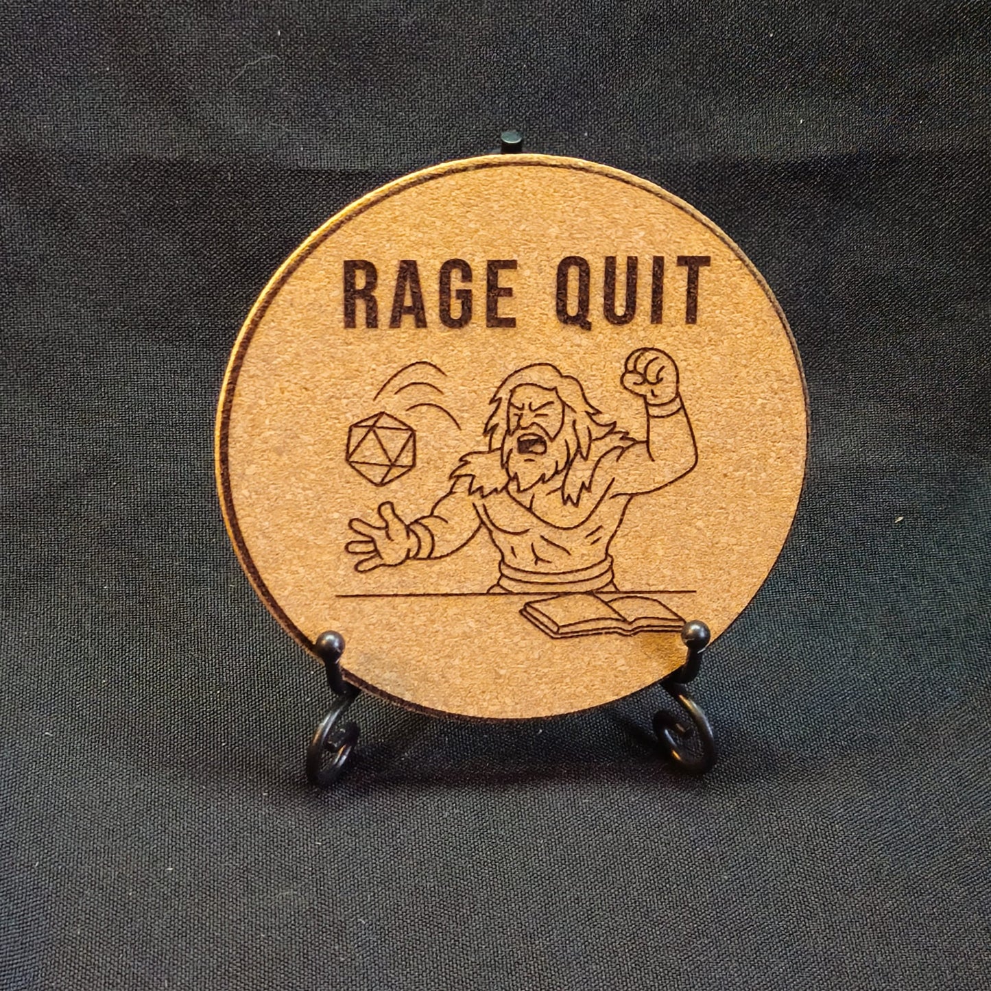 Laser-Engraved TTRPG Cork Coasters