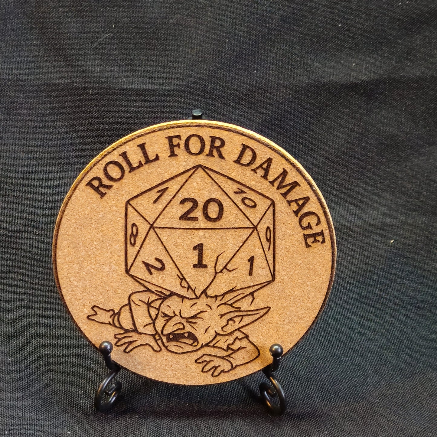 Laser-Engraved TTRPG Cork Coasters
