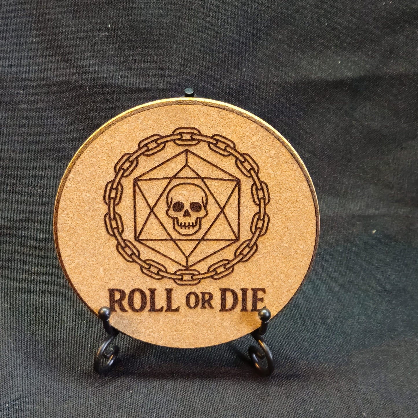 Laser-Engraved TTRPG Cork Coasters