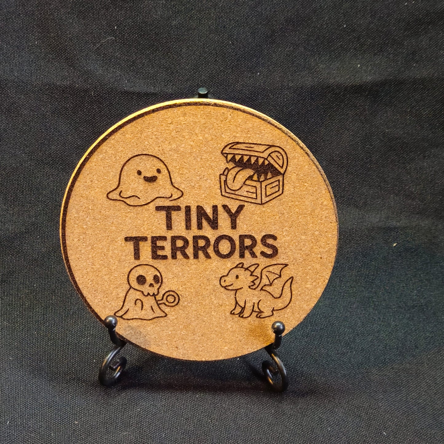 Laser-Engraved TTRPG Cork Coasters