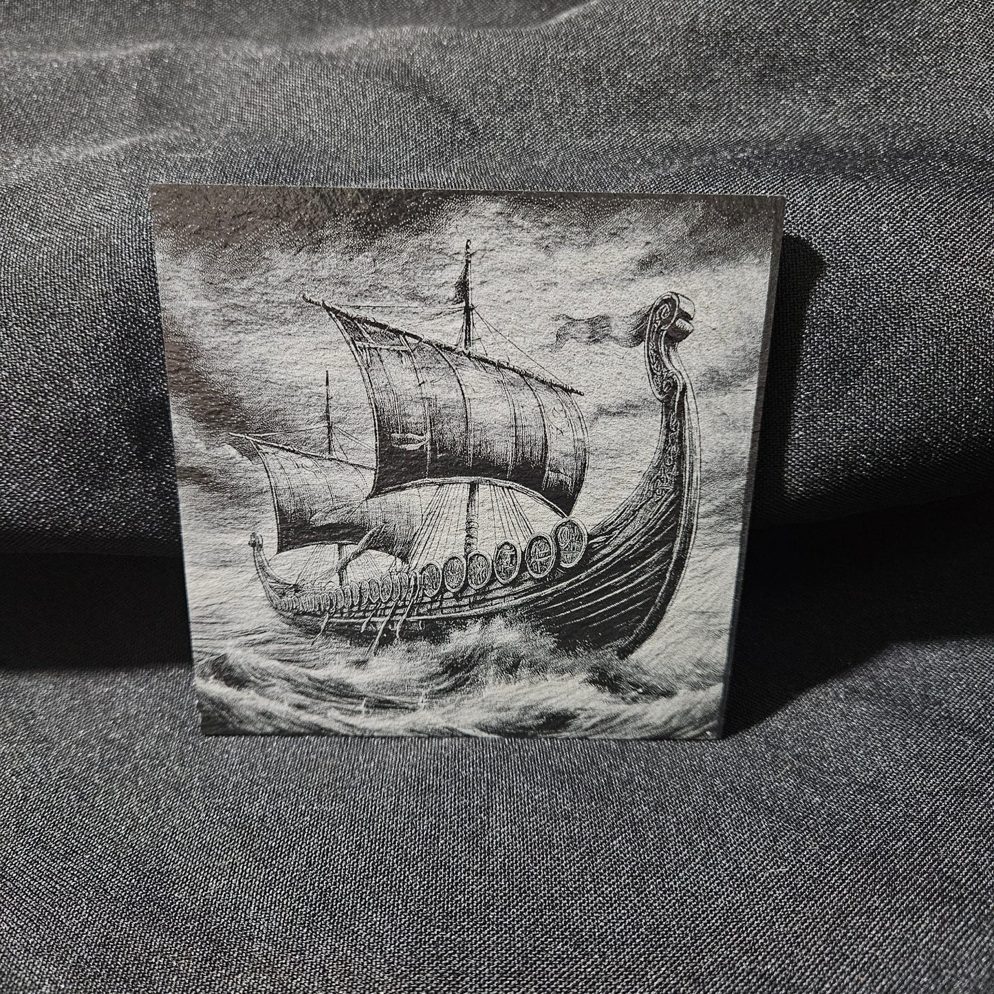 Viking Engraved Slate Coaster | Valhalla Rising Collection