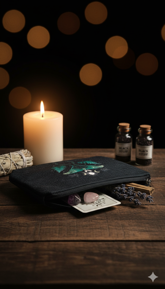 Celestial Moth Mystical Pouch - A Magical Accessory for Your Essentials