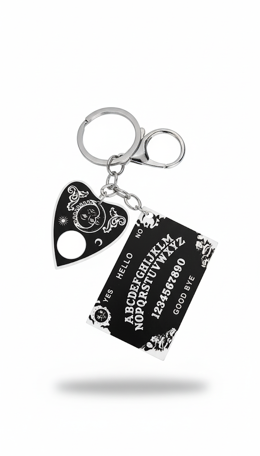 Talking Board Planchette Keychain | Gothic Spirit Board Keyring