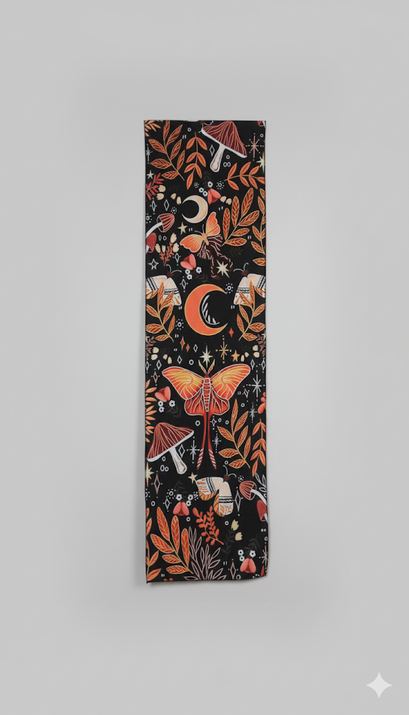 Whimsical Forest & Moth Mystical Wall Tapestry - Boho Nature Decor